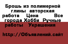 Брошь из полимерной глины, авторская работа. › Цена ­ 900 - Все города Хобби. Ручные работы » Украшения   